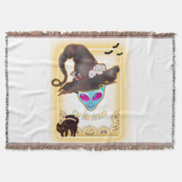 "I'M AN ALIEN" Halloween Throw Blanket Filt