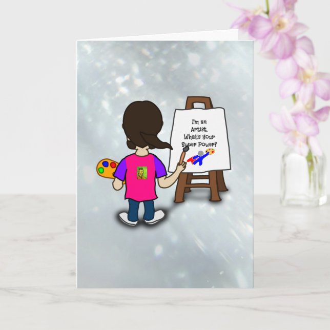I'm an artist, colorful design, kort (Orkide)
