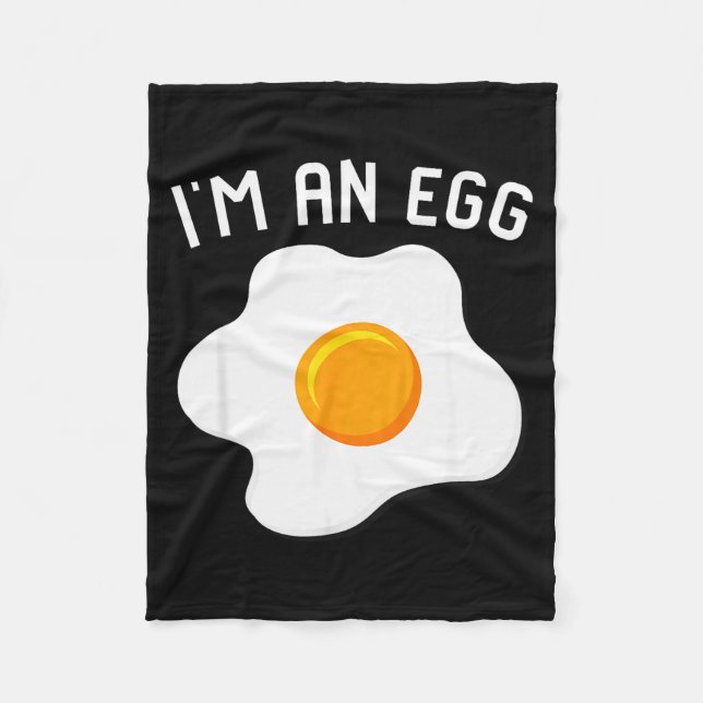 I'm An Egg Costume Funny Halloween Present Fried E Fleecefilt (Framsidan)