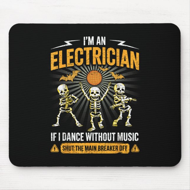 Im An Electrician - Skeleton Halloween Costume Fun Musmatta (Framsidan)