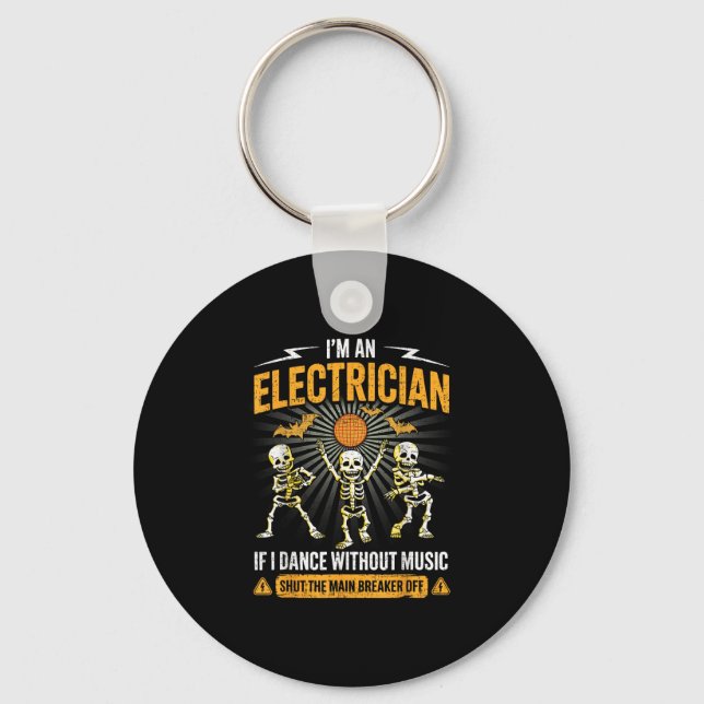 Im An Electrician - Skeleton Halloween Costume Fun Nyckelring (Framsida)