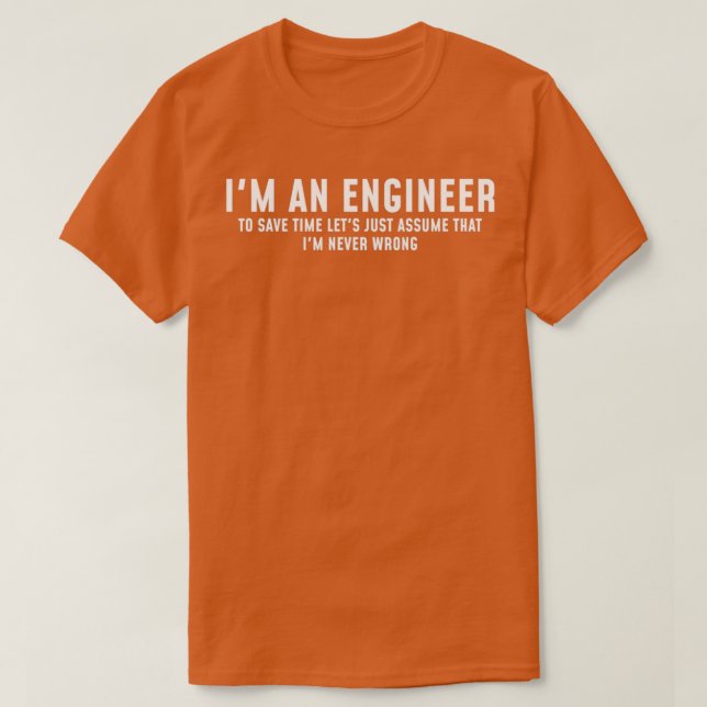 Im An Ingenjör Funny Engineering Joke T Shirt (Design framsida)