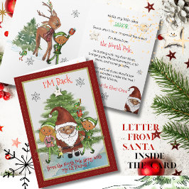 I'M Back from North Pole Card | Message from Santa Helgkort