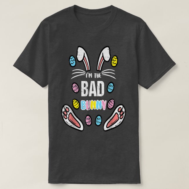 Im Bad Bunny Glad påsk Eggs Hunting  T Shirt (Design framsida)