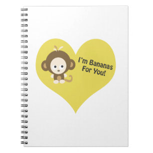 Im Bananas till dig Monkey Anteckningsbok