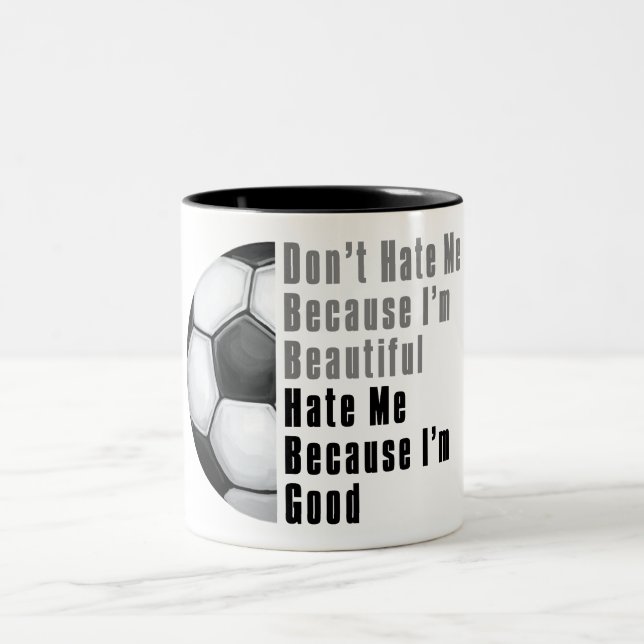 Im Bevackra Im Bra Soccer Ball Två-Tonad Mugg (Center)