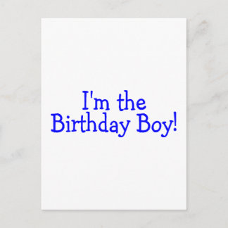Im Birthday Boy Blue Vykort