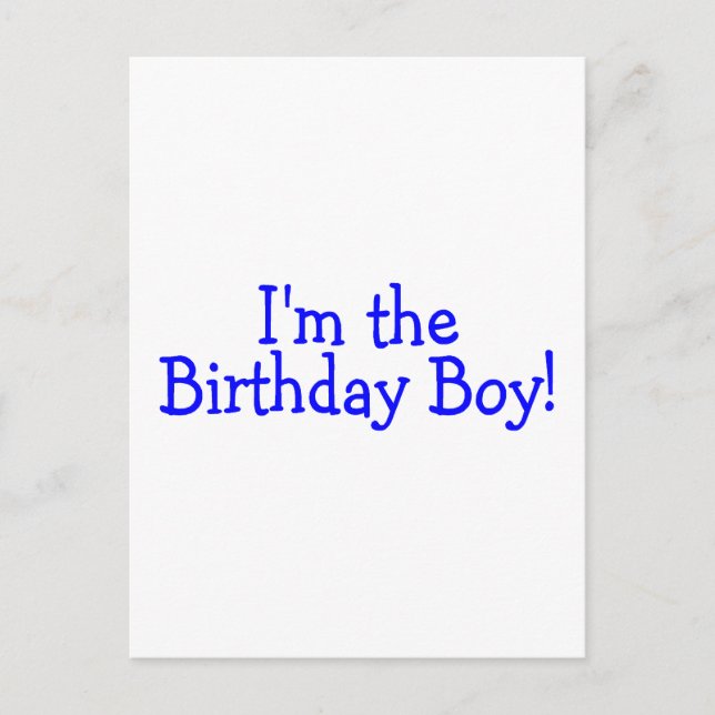 Im Birthday Boy Blue Vykort (Framsida)