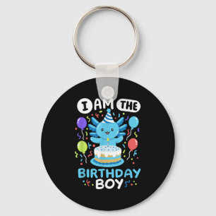 Im Birthday Boy Kids Axolotl Bday Cute Family Nyckelring