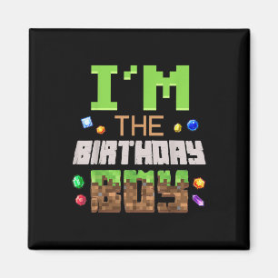 Im Birthday Boy Party Video Gamer Pixel Number Magnet