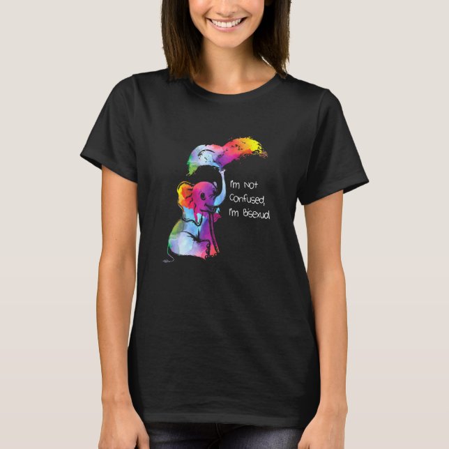 Im Bisexual Rainbow Lgbt Community, ej konfunderad T Shirt (Framsida)