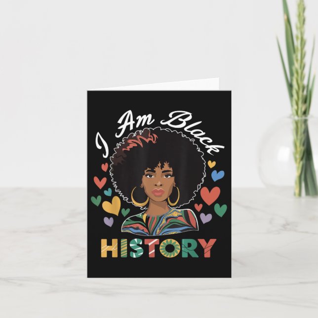 Im Black History Month African Amerikansk historia Kort (Framsida)