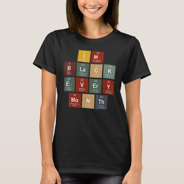 I'm Black History Month Science Periodic Table of  T Shirt (Framsida)