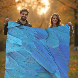 I'm blue - Macaw feathers Fleecefilt