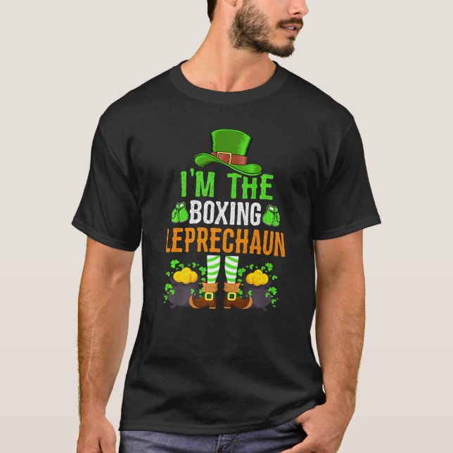 Im Boxing Leprechaun-St patricks day T Shirt (Framsida)
