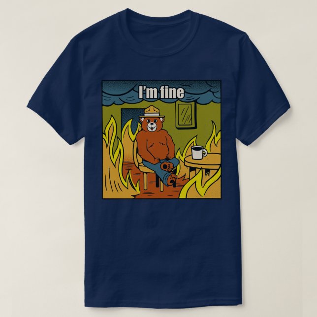Im Bra Bear Fire-PM av Tobe Fonseca T Shirt (Design framsida)