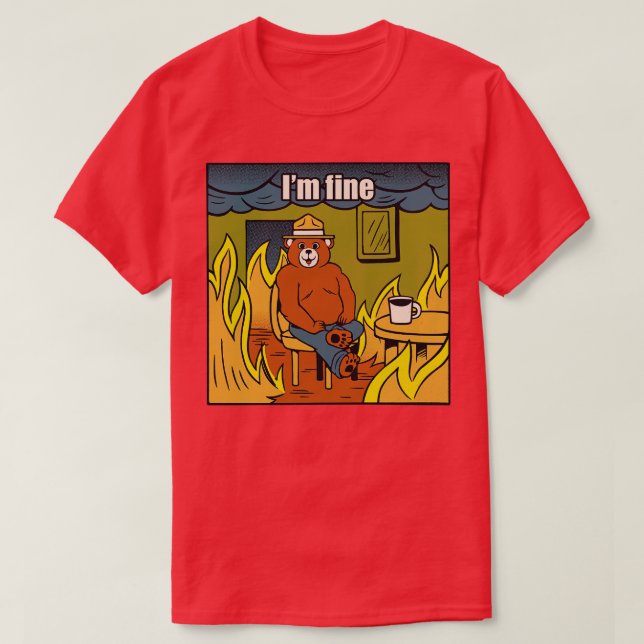Im Bra Bear Fire-PM av Tobe Fonseca T Shirt (Design framsida)