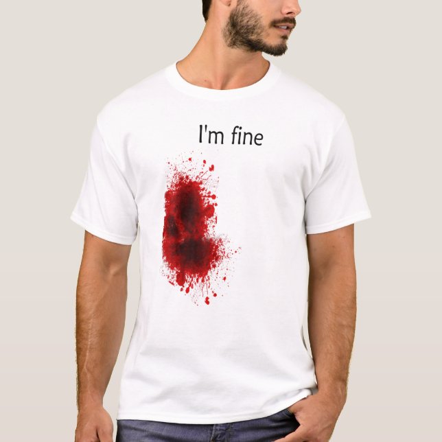 Im Bra Bloody Wound Halloween Gross Costume T Shirt (Framsida)