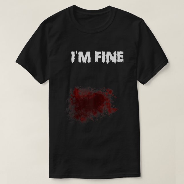 Im Bra Bloody Zombie Bita Scary Halloween Costume T Shirt (Design framsida)