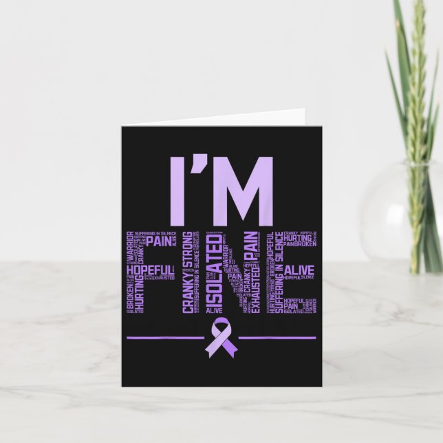 Im Bra Fibromyalgia Warrior Fibro Awareness Purpl Kort (Framsida)