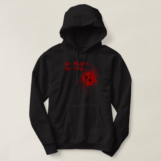 Im Bra Halloween Blood Splatter Bloody Halloween Hoodie (Design framsida)