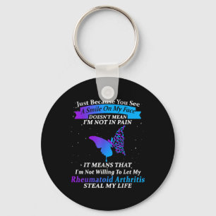 Im Bra Ribbon Warrior Rheumatoid Arthritis Awaren Nyckelring