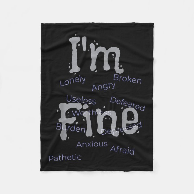 Im Bra Suicide Prevention Awareness Fleecefilt (Framsidan)