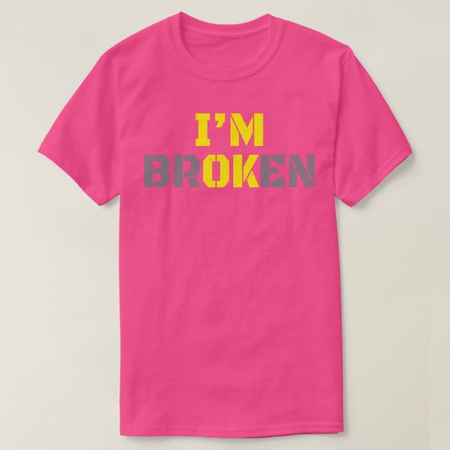 Im Brken fet Gult 1 T Shirt (Design framsida)