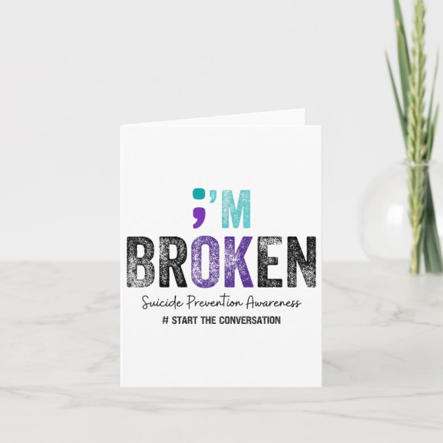 Im Broken Im Ok Suicide Prevention 2024 Kort (Framsida)
