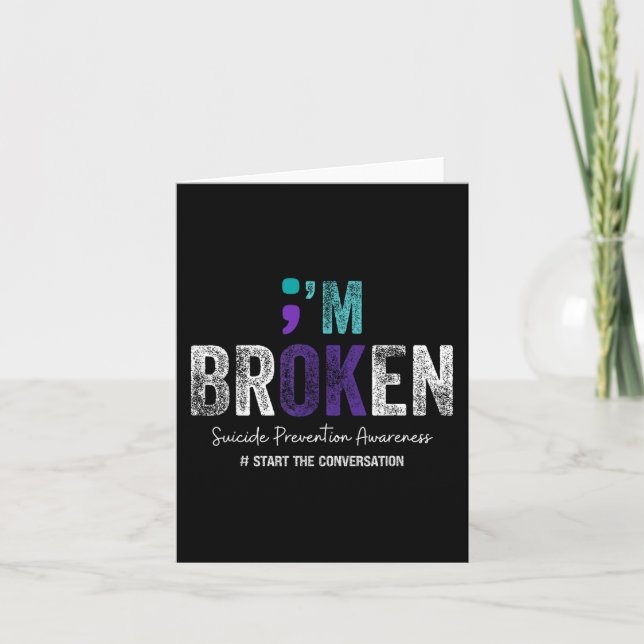 Im Broken Im Ok Suicide Prevention 2024 Kort (Framsida)