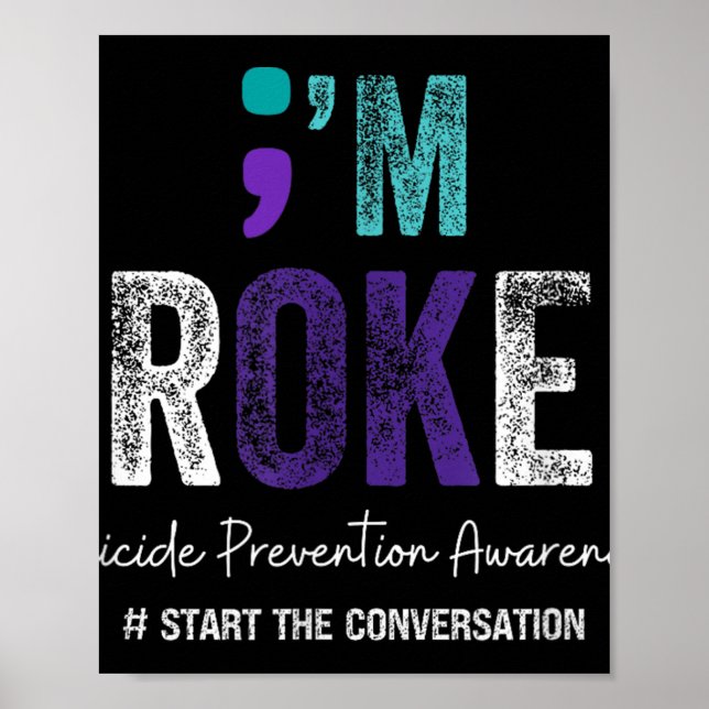 Im Broken Im Ok Suicide Prevention 2024 Poster (Framsidan)