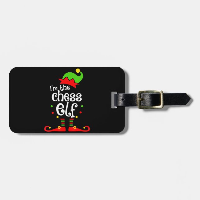 im Chess Elf julafton familjvän christmas-gåva Bagagebricka (Horisontell Framsida)