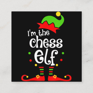 im Chess Elf julafton familjvän christmas-gåva Fyrkantigt Visitkort