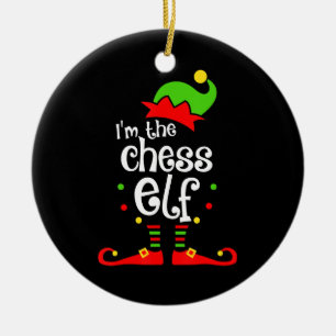 im Chess Elf julafton familjvän christmas-gåva Julgransprydnad Keramik