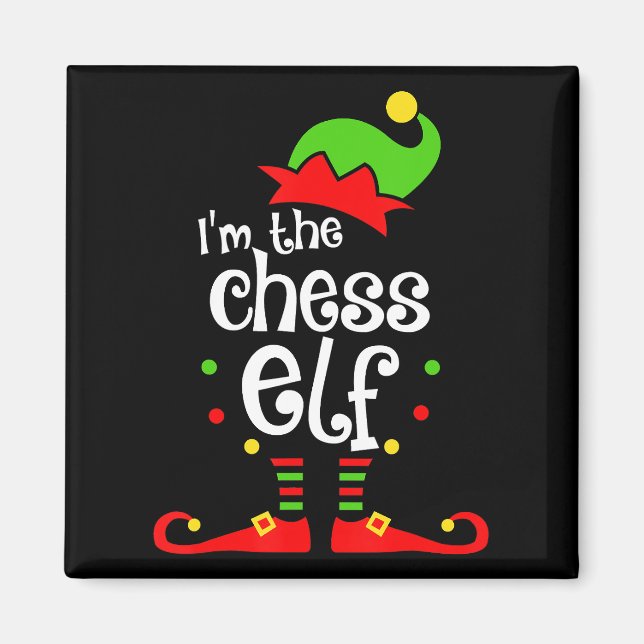 im Chess Elf julafton familjvän christmas-gåva Magnet (Framsidan)