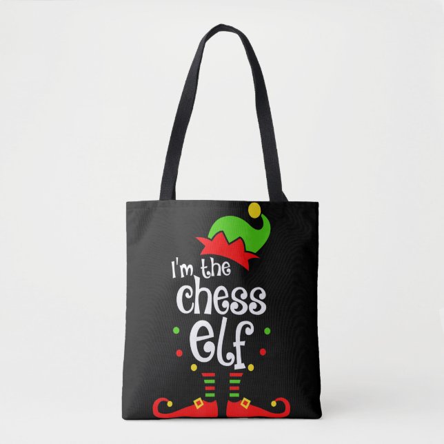im Chess Elf julafton familjvän christmas-gåva Tygkasse (Framsida)