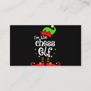 im Chess Elf julafton familjvän christmas-gåva Visitkort