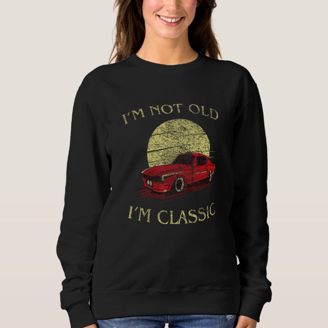 Im Classic Retro Red Muscle Art Gra T Shirt (Framsida)