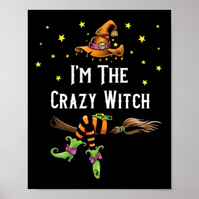 Im Crazy Witch Halloween Matching Group Costum Poster (Framsidan)
