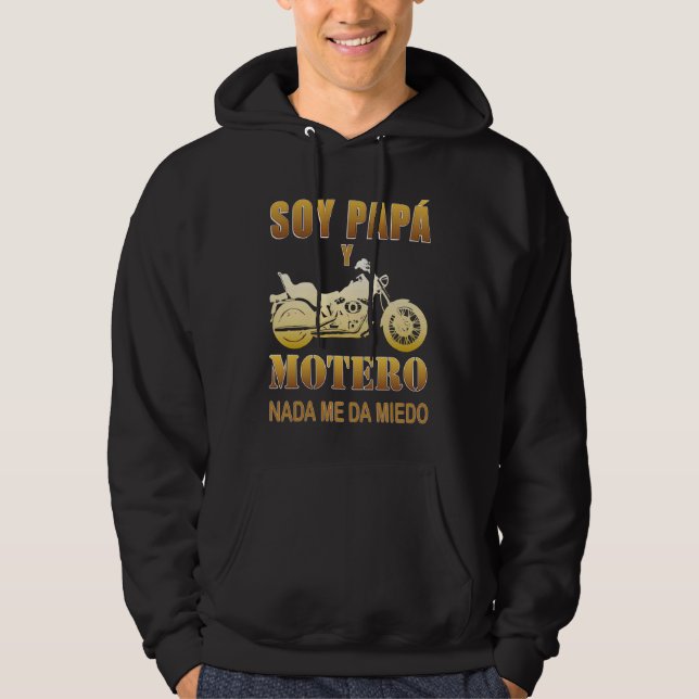 I'm Dad and Biker Nothing Scary Me for Father's Da Hoodie (Framsida)