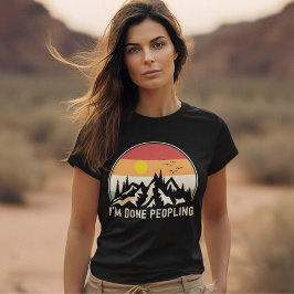 I'm Done Peopling Vintage Sunset Mountain T Shirt