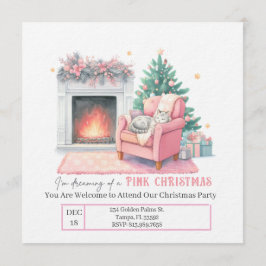 I'm Dreaming of a Pink Christmas Invitation Inbjudningar
