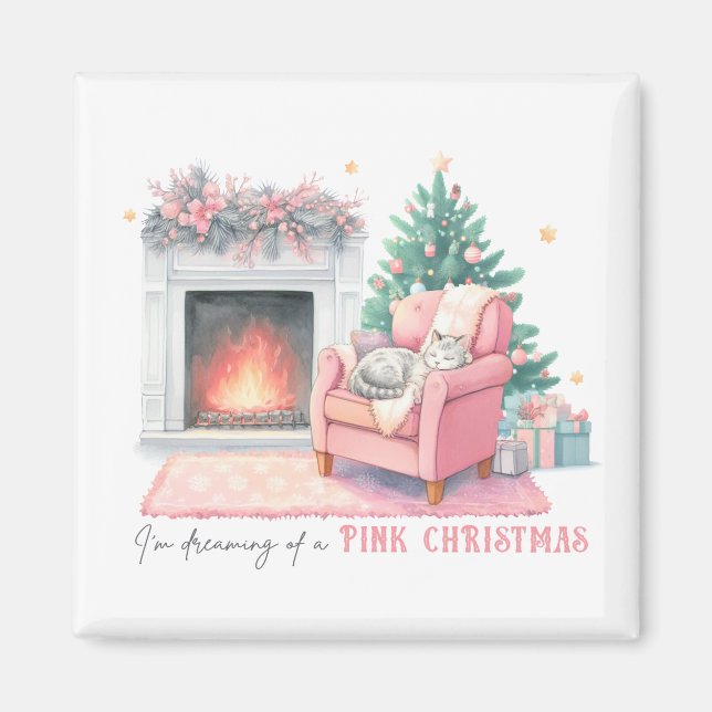 I'm Dreaming of a Pink Christmas Magnet (Framsidan)
