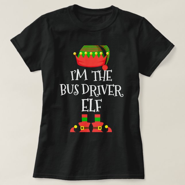 IM Drivrutinen Buss ELF jul Julafton Elf Group Cos T Shirt (Design framsida)