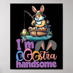 Im Eggstra Stilig Kanin Fiskar B Fisk Påsk Da Poster