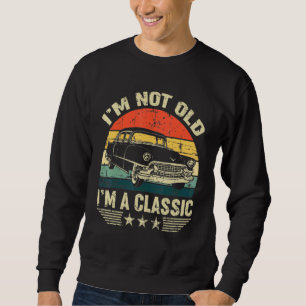 Im ej gammal Im A Classic Car-Vintage Lång Ärmad Tröja