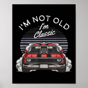 Im Ej gammal imma Clim Vintage Muscle Car Poster