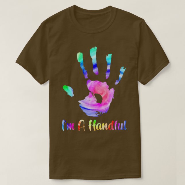 Im en handfull färgning födelsedag 5 år gammal1 t shirt (Design framsida)
