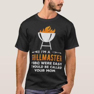Im en ledar- grilla, om BBQ var lätt roligt T Shirt