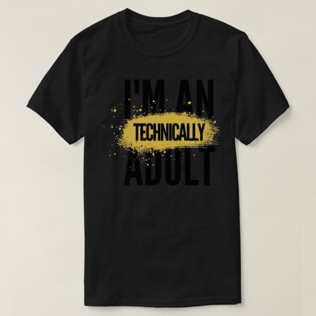 Im en vuxen tekniskt5 t shirt (Design framsida)